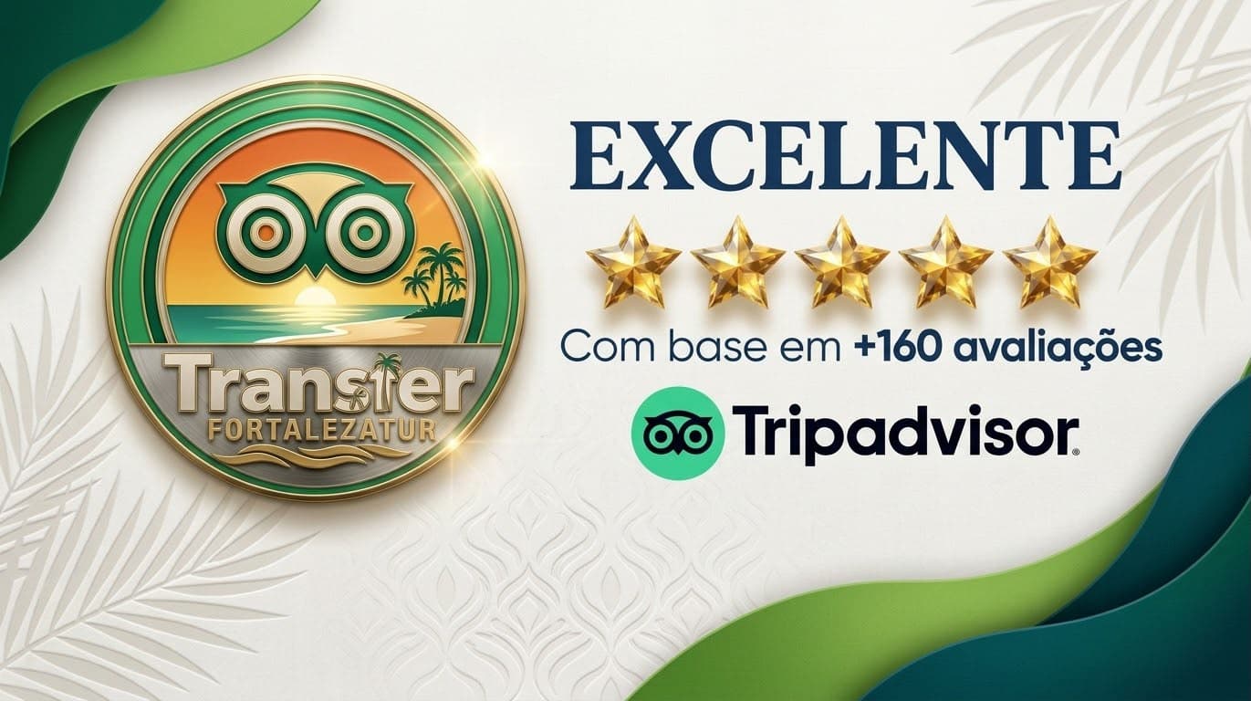 Avaliação excelente da Transfer Fortaleza Tur com mais de 160 avaliações no TripAdvisor