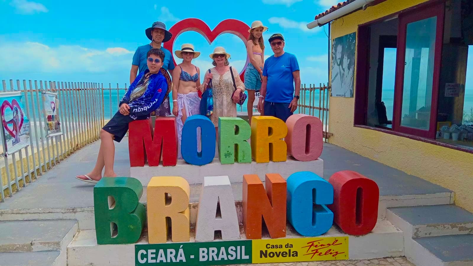 Placa Eu Amo Morro Branco no Passeio Privativo